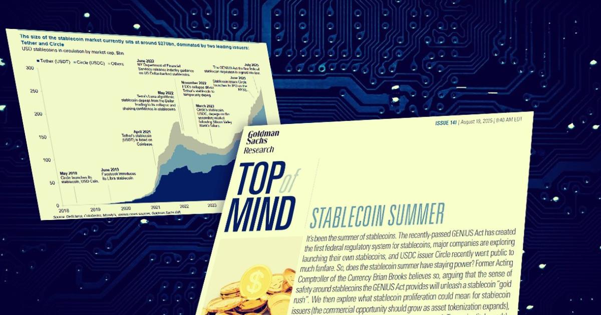 Raport Goldman Sachs pokazuje, jak stablecoiny wpływają na dolara i obligacje. Nowa era cyfrowego pieniądza właśnie się zaczyna.