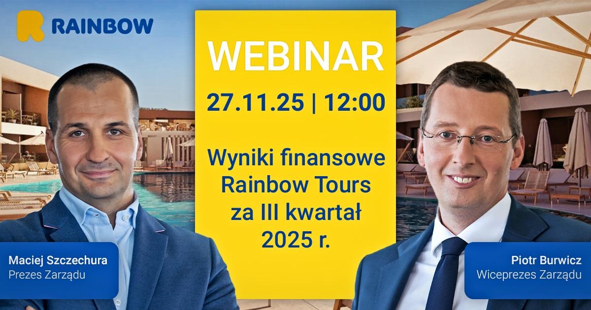 Wyniki finansowe Rainbow Tours za III kwartał 2025 roku