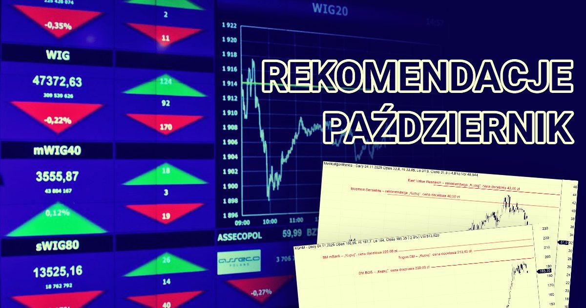 Rekomendacje październik 2025 r. Oto jakie spółki zalecali kupować i sprzedawać analitycy