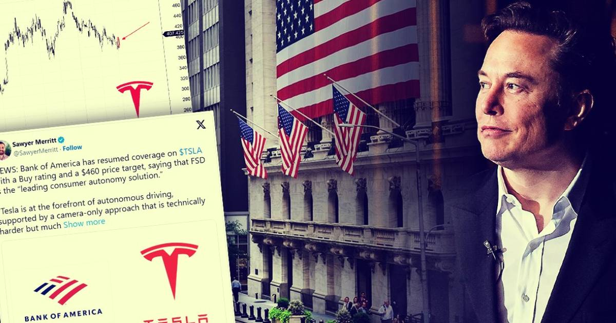 Tesla przerywa spadkową passę i wraca powyżej 400 USD