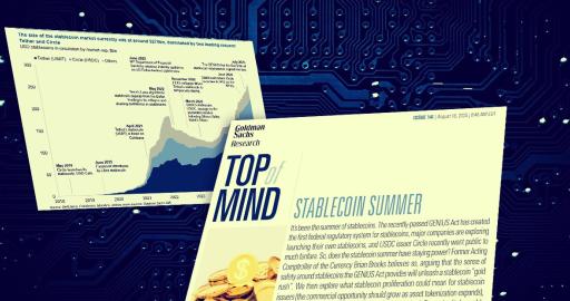 Raport Goldman Sachs pokazuje, jak stablecoiny wpływają na dolara i obligacje. Nowa era cyfrowego pieniądza właśnie się zaczyna.
