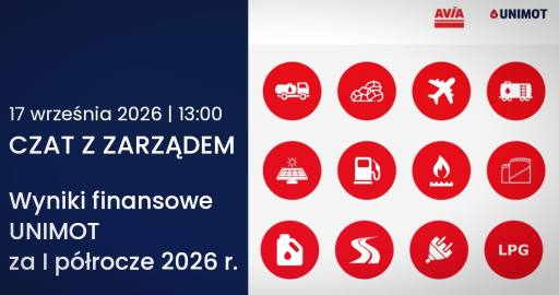 Wyniki finansowe UNIMOT za I półrocze 2026 roku – czat inwestorski z zarządem grupy