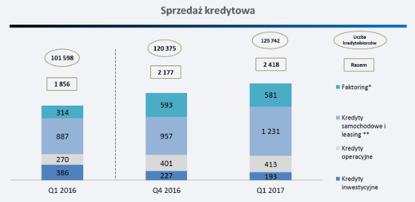 Rys. 1. Struktura sprzedaży kredytowej Idea Banku