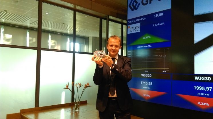 Debiut Celon Pharmy na GPW opiewał na 245 mln zł i był największym udanym IPO w 2016 roku