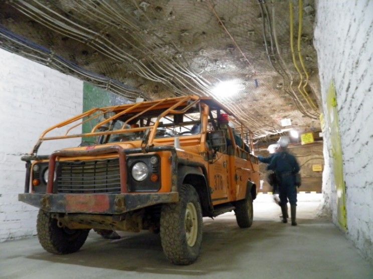 Land Rover, którym poruszliśmy się po kopalni