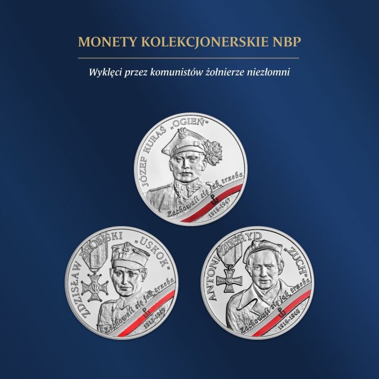 Monety kolekcjonerskie NBP: Wyklęci przez komunistów Żołnierze Niezłomni