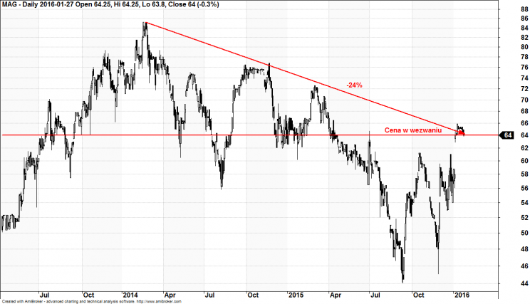 Wykres 1: Magellan lata 2013 - 2016