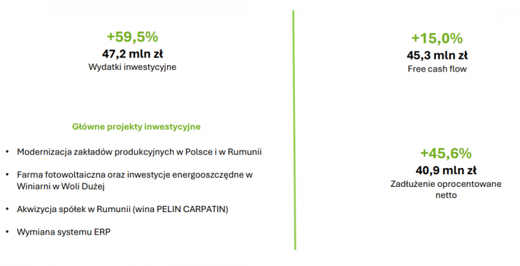 Zadłużenie i inwestycje Ambra