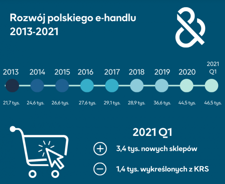 Liczba sklepów on-line w Polsce