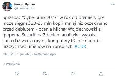 Konrad Ryczko Tweet