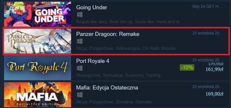 Panzer Dragoon Steam